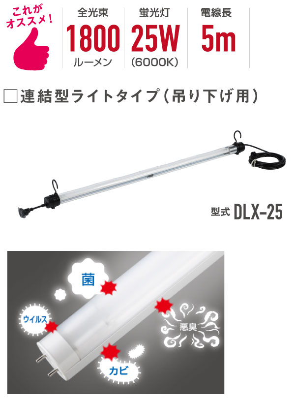 除菌照明シリーズ・型式DLX-25