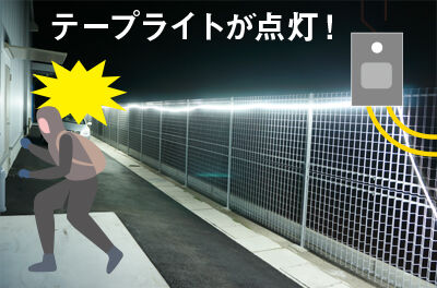 感知すると照明器具がパッと点灯します！